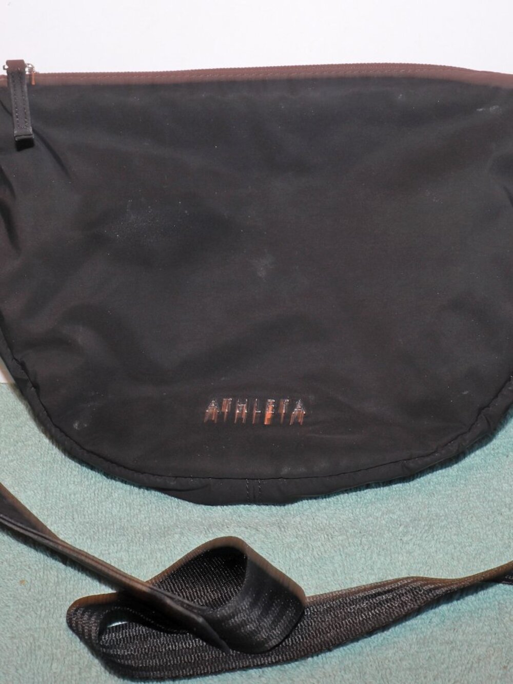 ATHLETA Black Belt Bag Crossbody Travel Fanny Pack - Power Of She 11"X7"